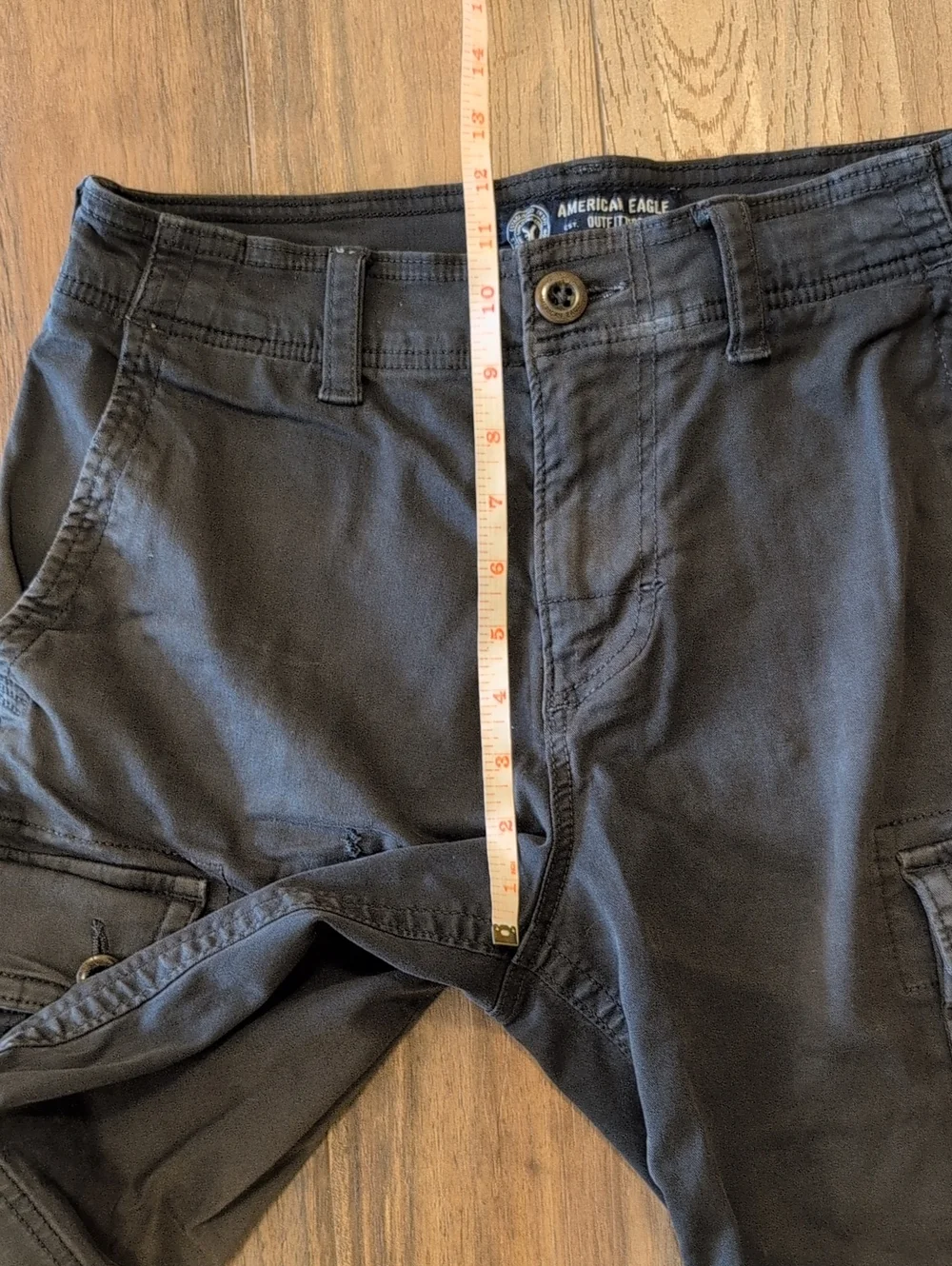 American Eagle Outfitters Men's Cargo Shorts - Black Active Flex Classic Fit